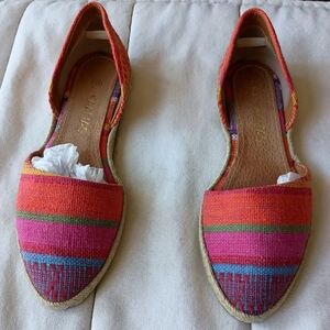 Kaanas Anthropologie Colorful Striped Women's Flats_38